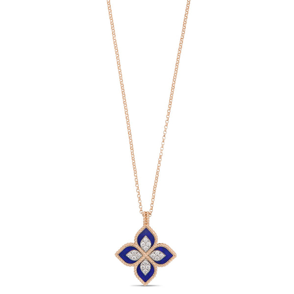PENDENTE PRINCESS FLOWER CON DIAMANTI E LAPIS
