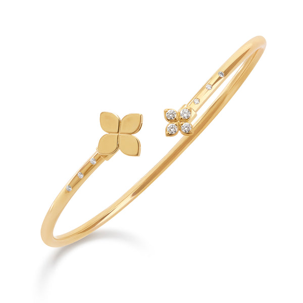 BRACCIALE RIGIDO PRINCESS FLOWER PER CAROUSEL CON DIAMANTI