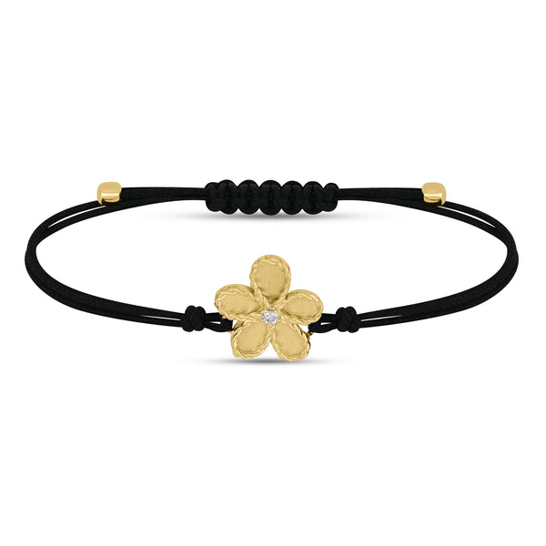 JASMINE COTTON SILK BRACELET WITH DIAMONDS