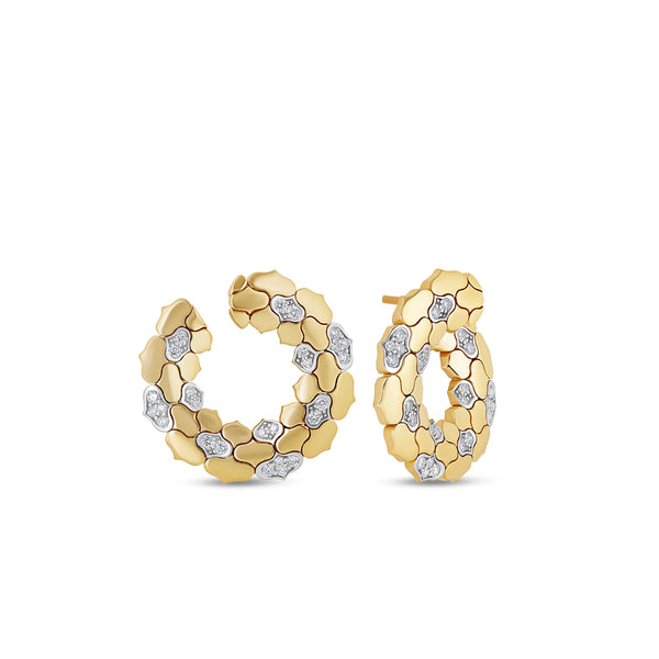 COBRA EARRINGS WITH DIAMONDS