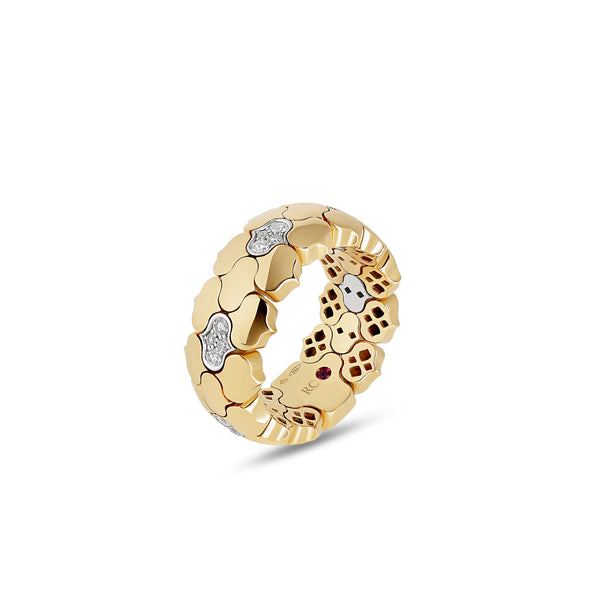 COBRA RING WITH DIAMONDS