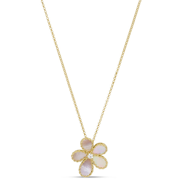 COLLANA JASMINE CON DIAMANTI E MADREPERLA