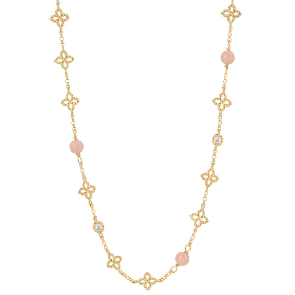 PRINCESS FLOWER NECKLACE FOR CAROUSEL WITH DIAMONDS AND OPAL