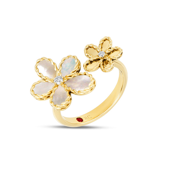 ANELLO JASMINE CON DIAMANTI E MADREPERLA