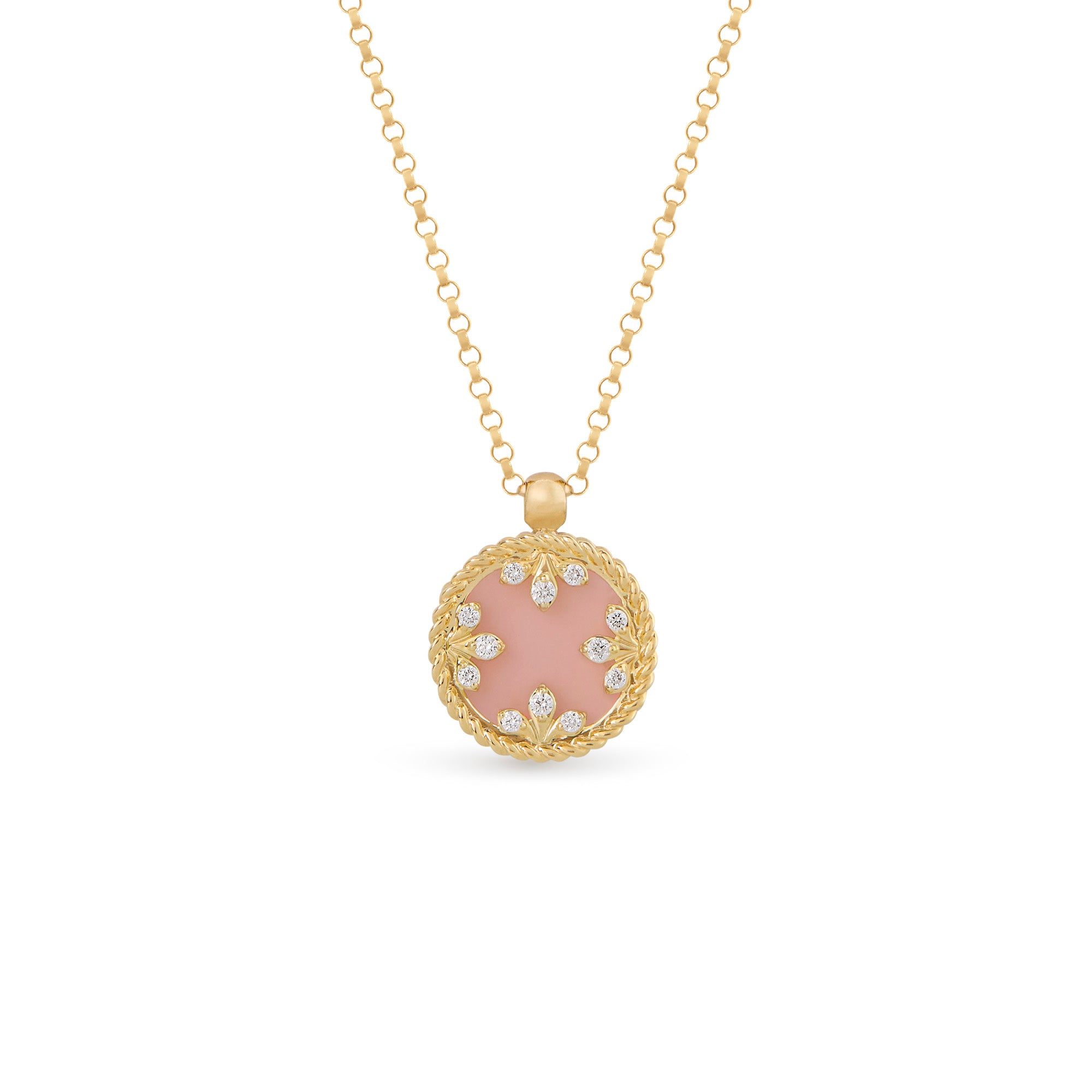 VENETIAN MEDALLIONS NECKLACE FOR CAROUSEL WITH DIAMONDS, OPAL AND