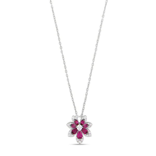 COLLANA TIARÉ CON RUBELLITE E DIAMANTI