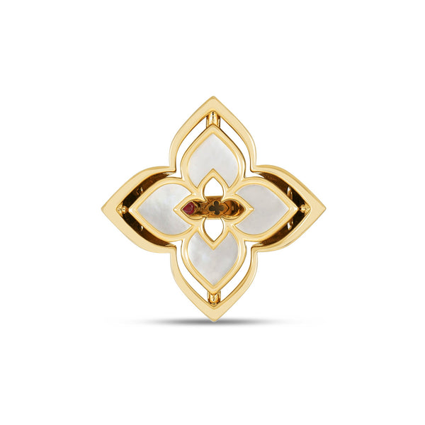 VENETIAN PRINCESS RING WITH DIAMONDS AND MOTHER OF PEARL