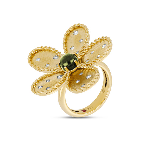 ANELLO JASMINE CON DIAMANTI E GREEN TOURMALINE