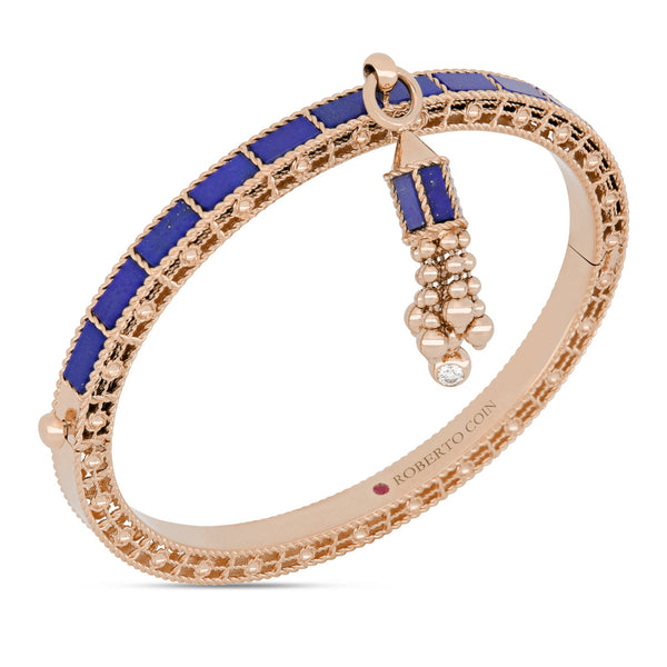 BRACCIALE RIGIDO ART DECO CON LAPIS E DIAMANTI