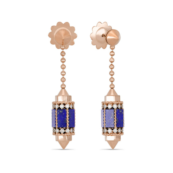 ORECCHINI ART DECO CON LAPIS LAZZULI E DIAMANTI