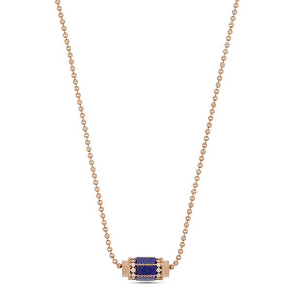 ART DECO NECKLACE WITH LAPIS LAZULI AND DIAMONDS