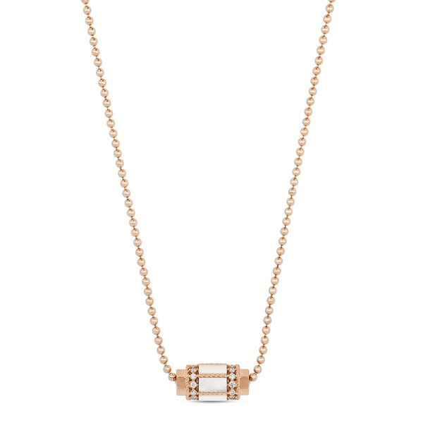 ART DECO NECKLACE WITH MOTHER OF PEARL AND DIAMONDS