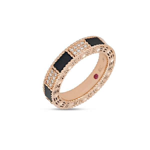 ANELLO ART DECO CON GIADA NERA E DIAMANTI