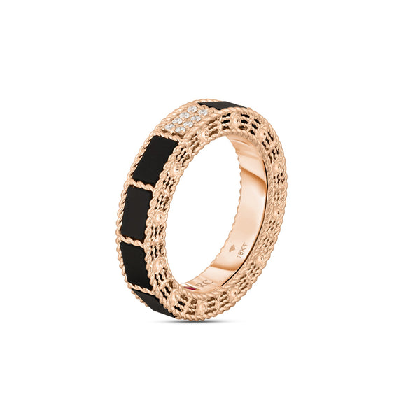 ANELLO ART DECO CON GIADA NERA E DIAMANTI