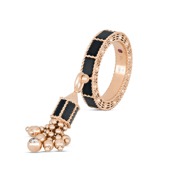 ANELLO ART DECO CON GIADA NERA E DIAMANTI