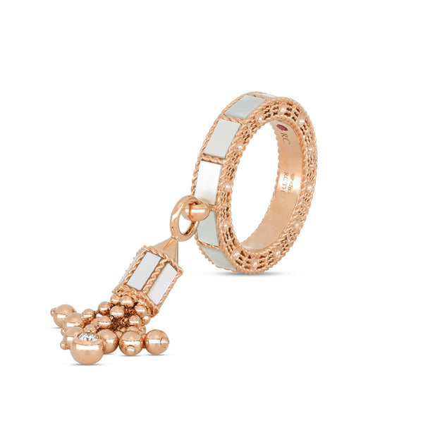ANELLO ART DECO CON MADREPERLA E DIAMANTI