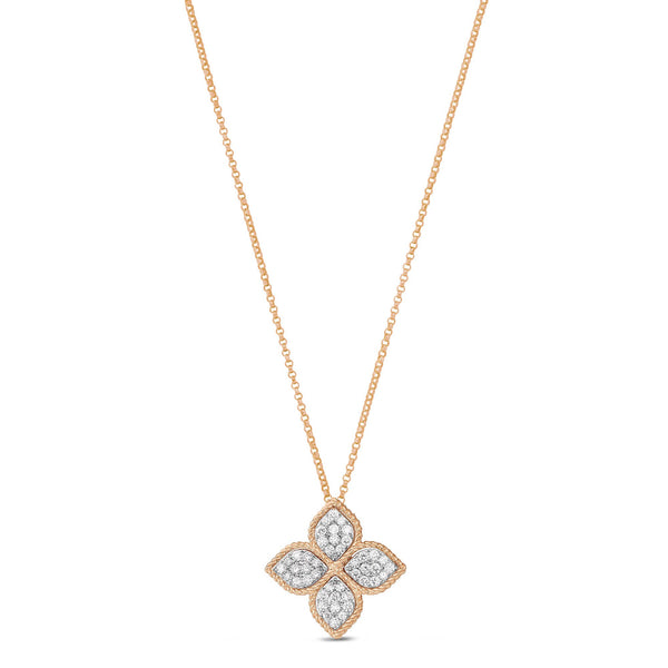 PRINCESS FLOWER PENDANT WITH DIAMONDS