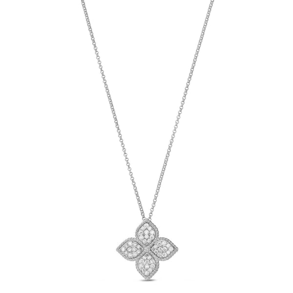 PRINCESS FLOWER PENDANT WITH DIAMONDS