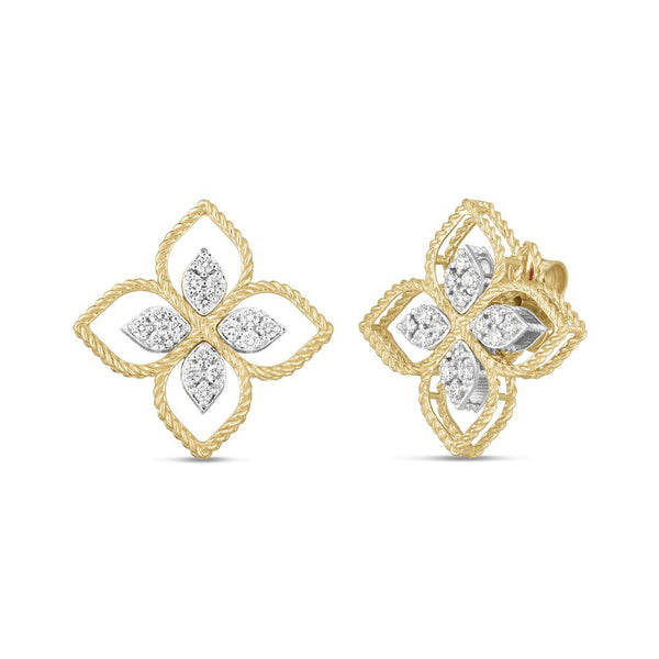 DESERT FLOWER EARRINGS WITH DIAMONDS