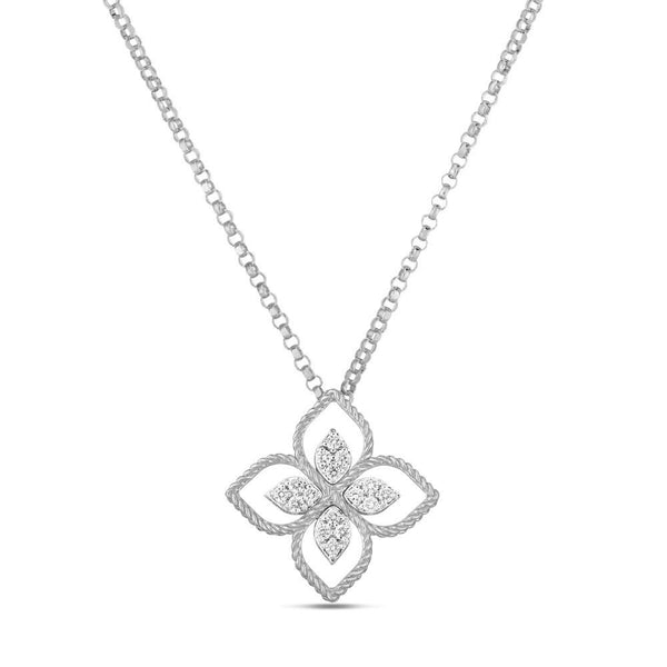 DESERT FLOWER PENDANT WITH DIAMONDS