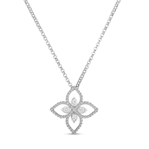 DESERT FLOWER PENDANT WITH DIAMONDS