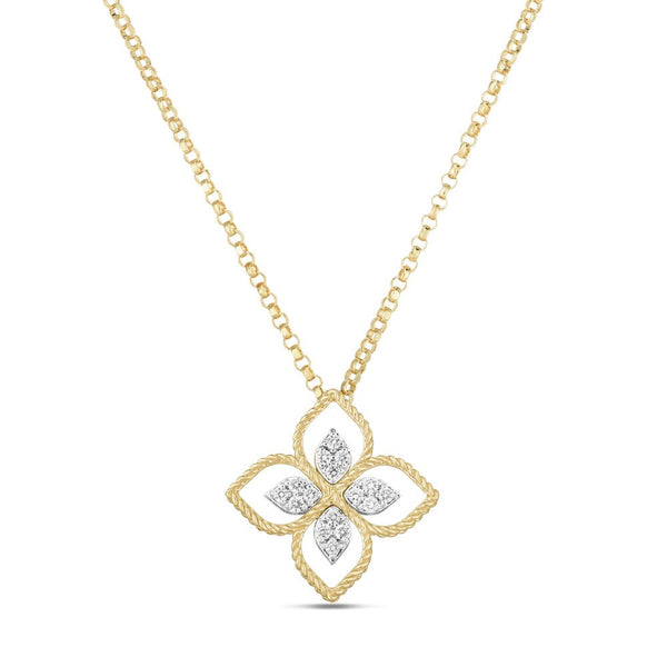 DESERT FLOWER PENDANT WITH DIAMONDS
