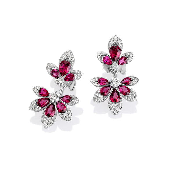 ORECCHINI TIARÉ CON RUBELLITE E DIAMANTI