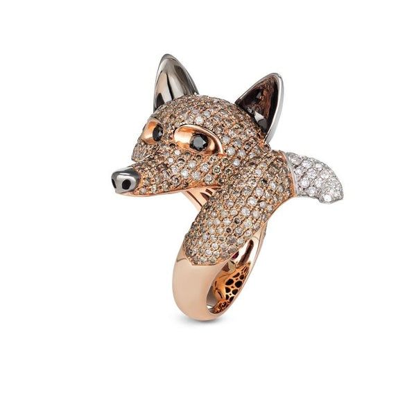 ANELLO ANIMALIER CON DIAMANTI