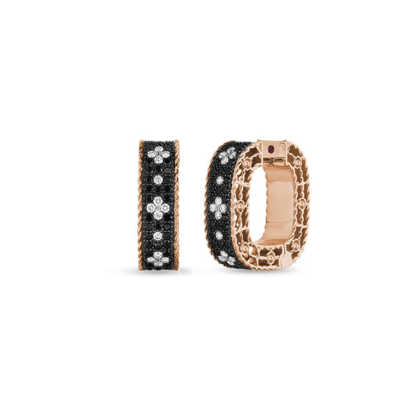 VENETIAN PRINCESS EARRINGS WITH BLACK AND WHITE DIAMONDS