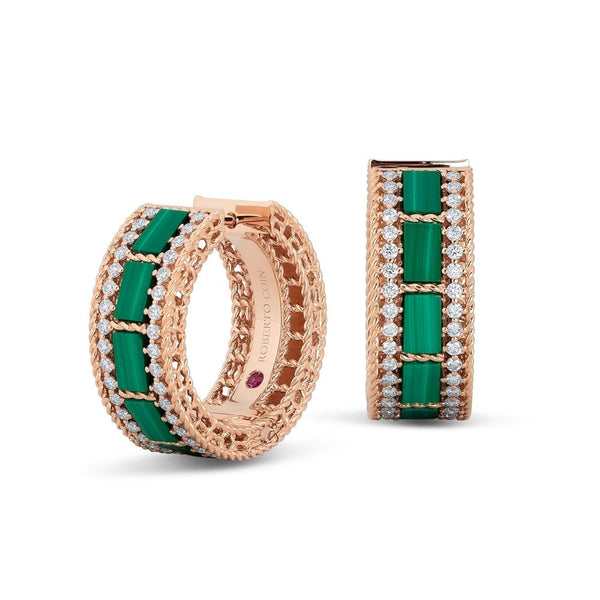 ORECCHINI ART DECO CON MALACHITE E DIAMANTI