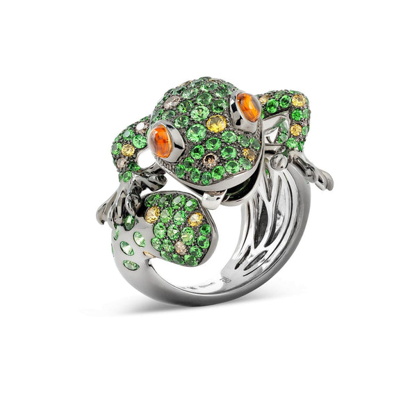 RING  GARNET  ANIMALIER