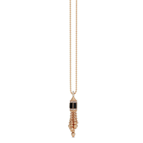 ART DECO NECKLACE WITH BLACK JADE AND DIAMONDS