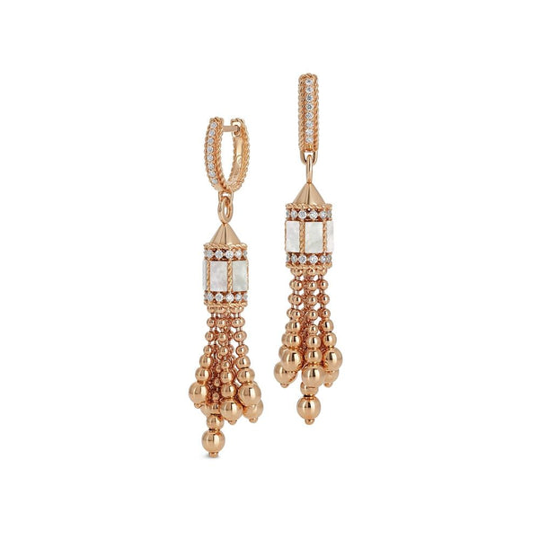 ORECCHINI ART DECO CON MADREPERLA E DIAMANTI