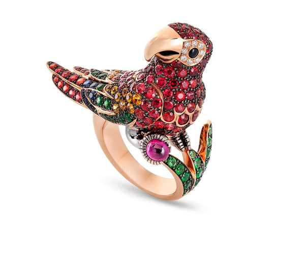 ANELLO ANIMALIER CON PIETRE COLORATE