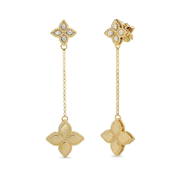 PRINCESS FLOWER EARRINGS WITH DIAMONDS