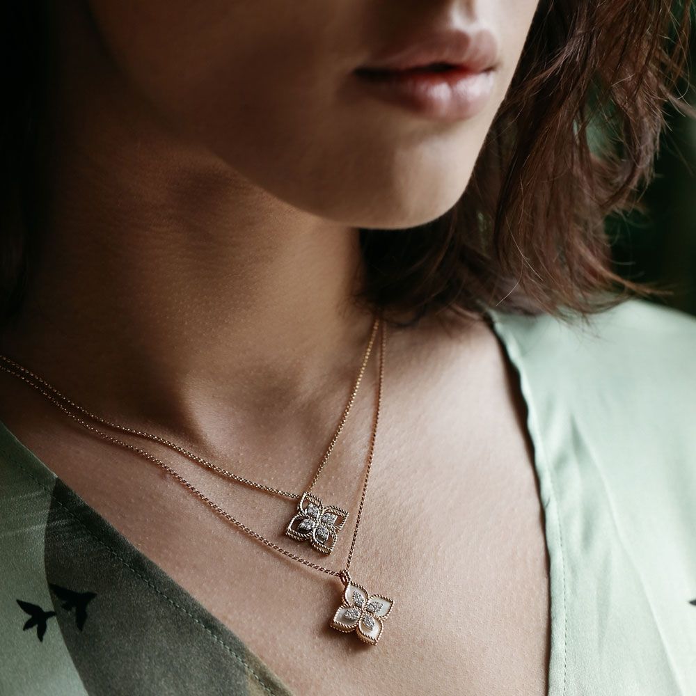 PENDANT MOTHER OF PEARL PRINCESS FLOWER – Roberto Coin