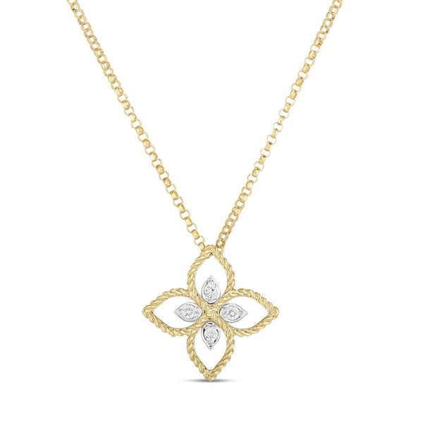 DESERT FLOWER PENDANT WITH DIAMONDS