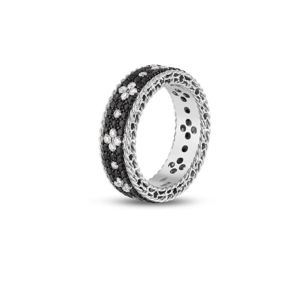 VENETIAN PRINCESS RING WITH BLACK AND WHITE DIAMONDS